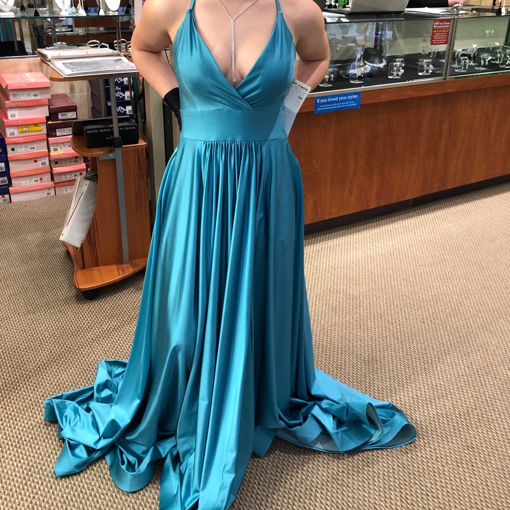 Light blue prom dress
